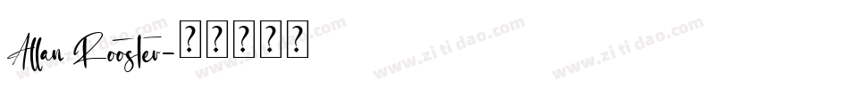 Allan Rooster字体转换